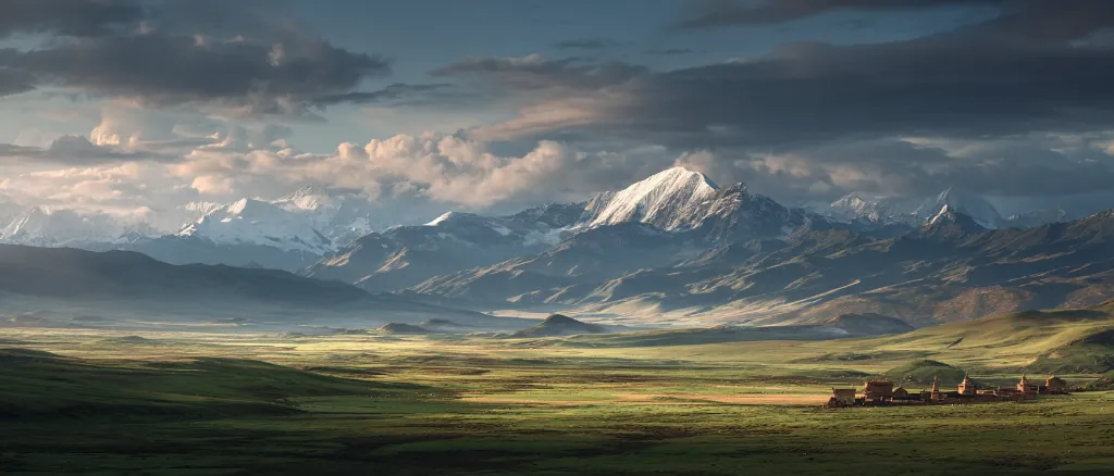 Mountain road winding to the horizon